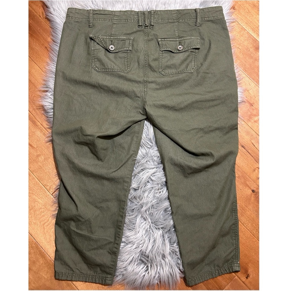 Crop Skinny Stretch Twill Mid-Rise Tie-Front Pant Deep Depths Size 14 - Picture 5 of 7